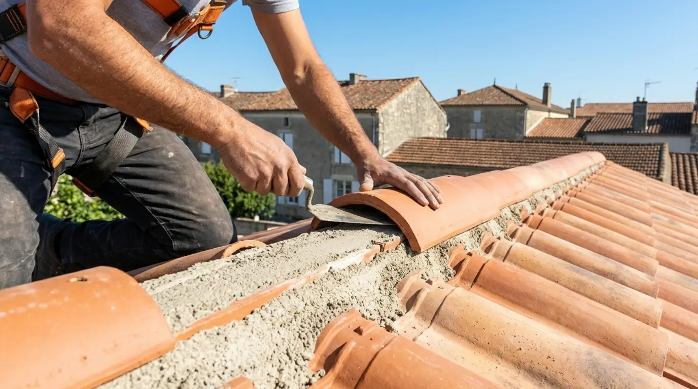 Réparation et étanchéité du faîtage de toiture